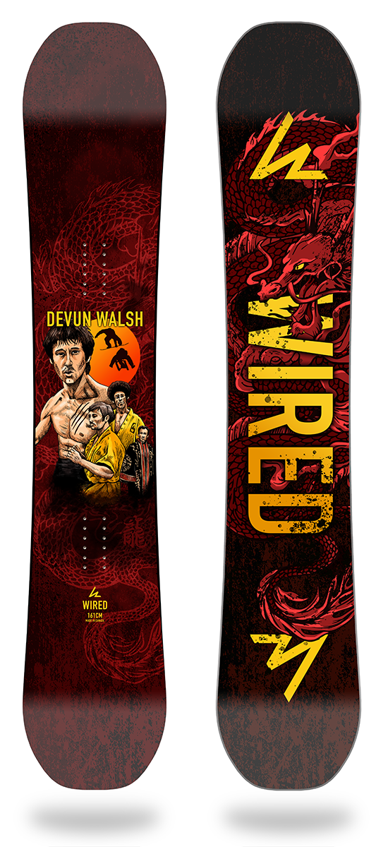 Devun Walsh Pro Series Snowboard featuring signature graphics and directional shape.