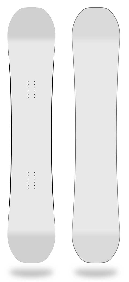 Directive Custom Snowboard showcasing Camber 2.0 profile and custom design.