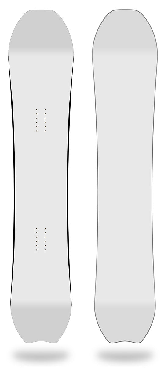 Vantage Custom Snowboard featuring directional shape and custom artwork