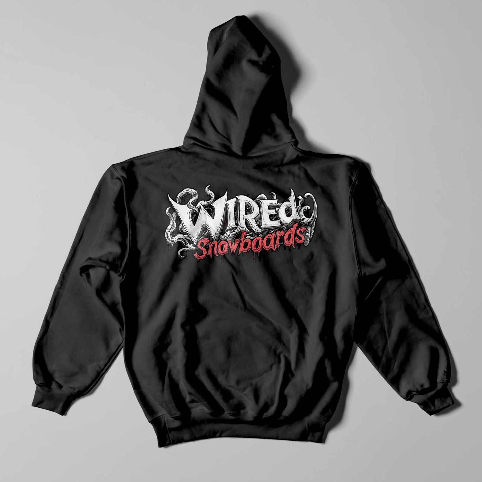 Wired Scribble Zip Hoodie with custom scribble logo and full front zipper.