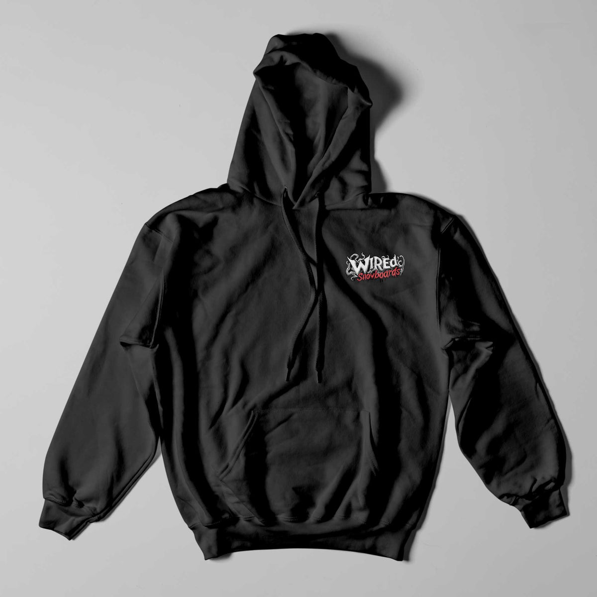 Wired Scribble Zip Hoodie with custom scribble logo and full front zipper.