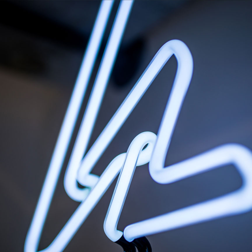 Wired Logo Neon Desktop Sign